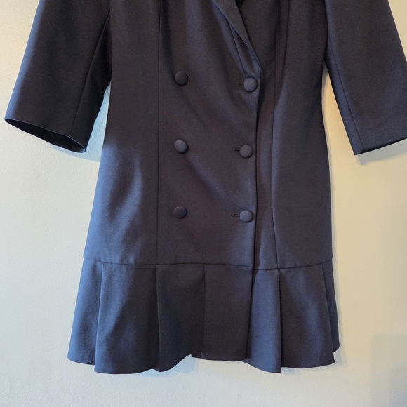 Zara Women's Double Breasted Feminine Blazer Dress Mini Casual Black Size Small. - Picture 8 of 12
